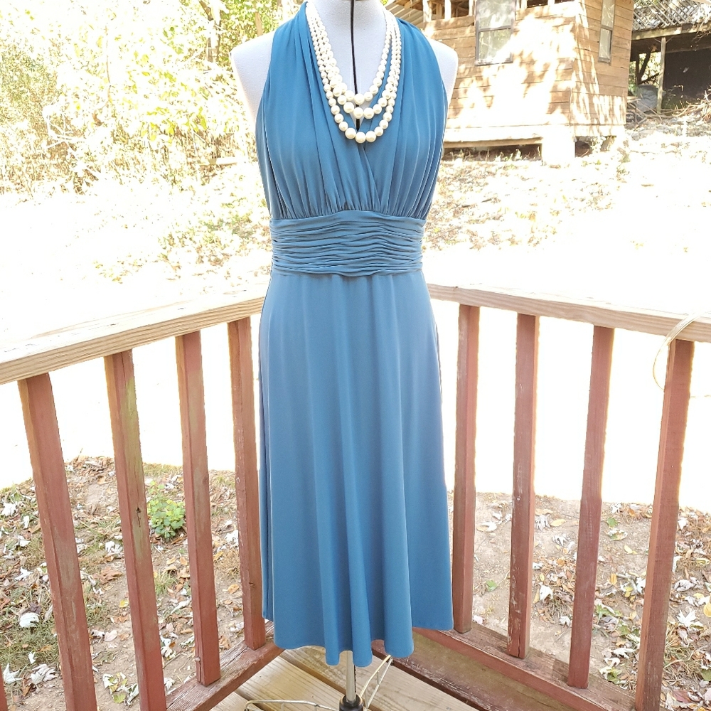 EVAN-PICONE Teal Casual Party Dress